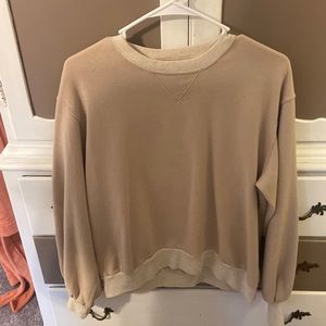 Tan/ Creme Abercrombie and Fitch Crewneck Sweatshirt